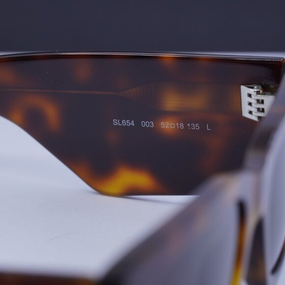 Saint Laurent SL654 003 Square Sunglasses - Havana\Black - Picture 9 of 11